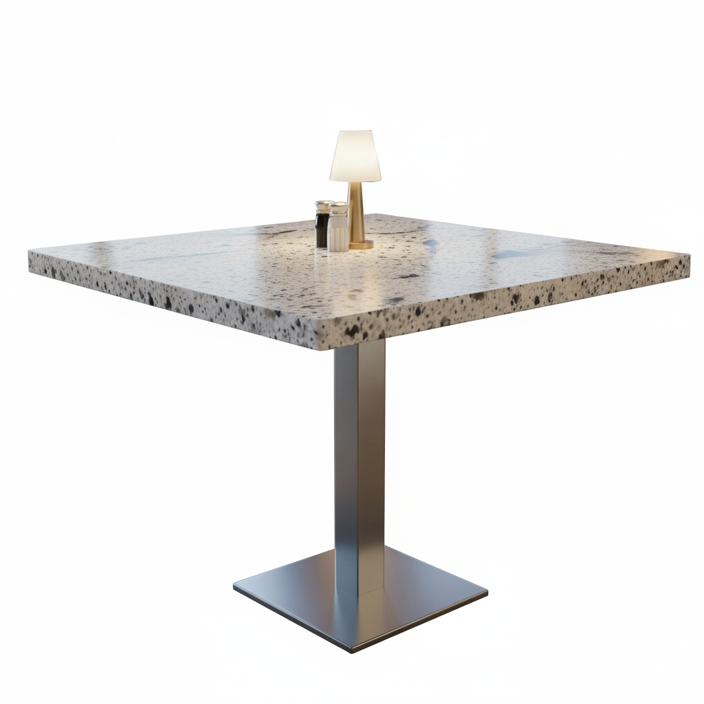 Rectangular HoReCa table with recycled plastic tabletop