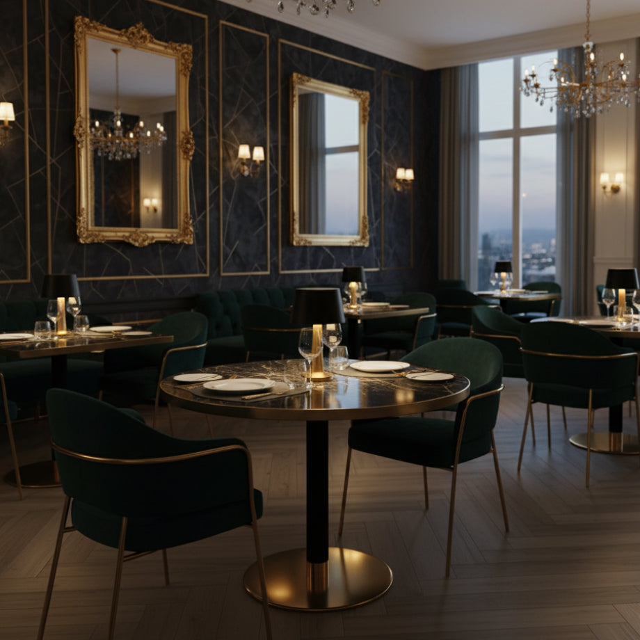 Orion - round HoReCa dining table for 2